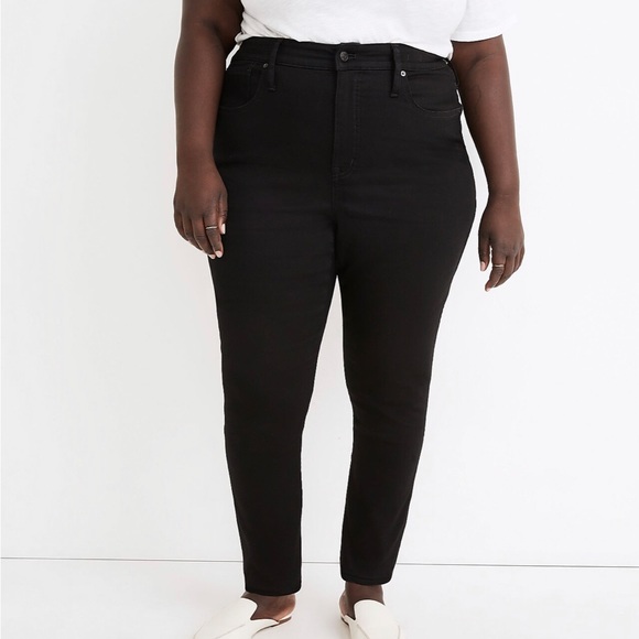 Madewell Plus 10" High-Rise Skinny Jeans in Black Instacozy Edition Size 26W - Picture 2 of 7
